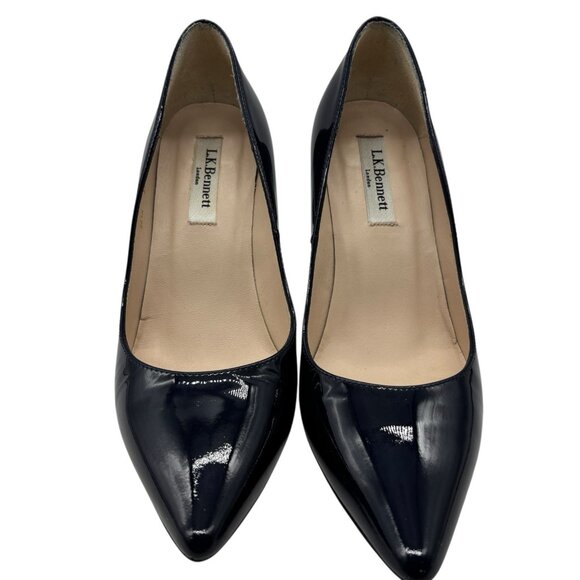 LK Bennett London Patent Leather Pumps Heels EU 37 US 6.5/7 - Picture 4 of 12